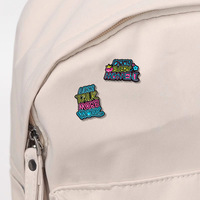 Offre Spéciale coloré broche positive lettre épinglette insigne métal personnalisé dessin animé émail épingles bijoux avec des mots inspirants