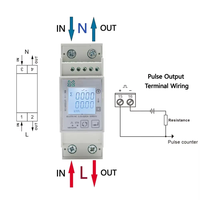 Compteur d'énergie électrique monophasé intelligent Tuya WiFi multi-tarifs 80A pour rail DIN