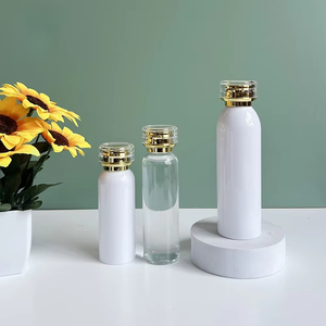 Косметическая бутылка 100 мл-500 мл белая ПЭТ прозрачная Наплечная бутылка акриловая Золотая Крышка для ухода за кожей пластиковая упаковка - Product Image 4