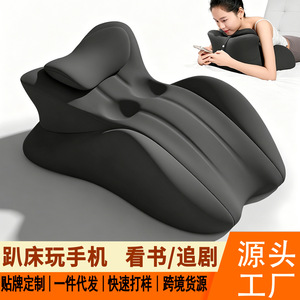 Butterfly Shaped Memory Foam Pillow For Sleeping Face Down With Phone Support Breathable Non-Stuffy Backrest Cushion Core - Product Image 3