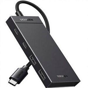 Ugreen ฮับ USB-C 10Gbps อะแดปเตอร์4พอร์ตพร้อม USB-A และ3.2 USB-C สำหรับ MacBook <span class=keywords><strong>pro</strong></span>/air <span class=keywords><strong>iPad</strong></span> <span class=keywords><strong>Pro</strong></span> iPhone 15/15 <span class=keywords><strong>PRO</strong></span> MAX พื้นผิวแล็ปท็อป - Product Image 1