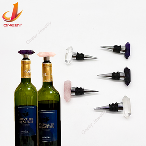 Bouchon de bouteille de vin en améthyste rose sculptée à la main, en pierres naturelles brutes, vente en gros, accessoires de bar, artisanat d'amour, pierres précieuses - Product Image 6