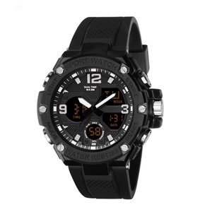 Montre de sport pour homme pas chère, résistante à l'eau, bracelet en acier inoxydable, affichage numérique, mode plongée, horloge 12/24 heures, date, chronomètre, 3BAR - Product Image 2