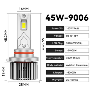 Super lumineux 300W Auto <span class=keywords><strong>voiture</strong></span> lumière LED 100000LM H7 H11 9005 9006 9012 H4 6000K couleur ventilateur refroidissement <span class=keywords><strong>voiture</strong></span> ampoules LED phares - Product Image 2