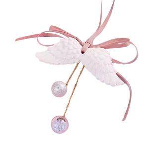 Umweltfreundlicher Rosa Engelsflügel Aroma-Diffusor für die Auto-Lüftung, Hängender Lufterfrischer für Zuhause aus ABS-Material und Aromagips - Product Image 6