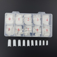 OEM 500 Pièces Faux Ongles Artificiels Style Français Femme, Capsules Pleines et Demi-Capsules