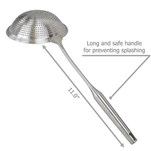 Cuillère écumoire à fentes en acier inoxydable 304 avec poignée ergonomique pour la cuisine - Product Image 2