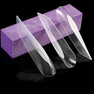 Split Space Claw Extra Long Coffin <b>Nail</b> Mold Dual Form 3D Extending Tips Quick Building Gel <b>Extension</b> Salon <b>Nail</b> System Tool - Product Image 2