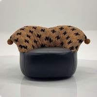 Fauteuil pivotant moderne et confortable pour appartement, salle à manger, salon, chambre à coucher, fauteuil de détente inclinable en tissu