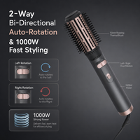 Brosse à air chaud rotative automatique 2 voies 1000W 6-en-1, sèche-cheveux coiffant avec brosses thermiques rotatives de 50mm et 38mm, OEM
