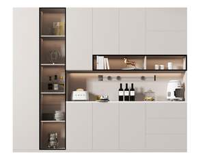 Solid Wood Entryway and Living Room <b>Sideboard</b> Convertible Restaurant Buffet Cabinet - Product Image 4