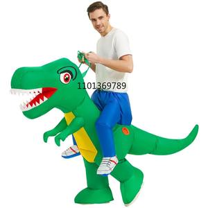 Halloween drôle fête Cosplay fou T Rex dinosaure rouge feu <span class=keywords><strong>gonflable</strong></span> <span class=keywords><strong>Dragon</strong></span> Costume adultes Animal/Anime noël - Product Image 1