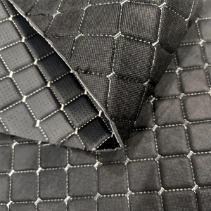 कार सीट कवर के लिए कढ़ाई डिजाइन के साथ 3 डी मोटाई और घनत्व pvc चमड़े और स्पंज को अनुकूलित करें - Product Image 4