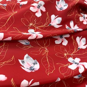 Muestras Gratis, Telas de Crepé Koshibo de Poliéster Estampadas con Diferentes Estilos de Patrones Florales de 120 g/m² para Vestidos Florales y Pijamas - Product Image 2