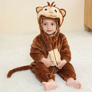 Pijamas de Primavera, Otoño e Invierno Unisex para Bebés Recién Nacidos con Capucha y Cierre de Cremallera, Diseño de Mono - Product Image 1