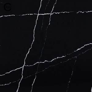 CAXSTONE Phiến Đá Thạch Anh Nhân Tạo Phiến Đá Cẩm Thạch Màu Đen Phiến Đá Bán Sỉ Cho Bàn Ăn Và Bàn Trang Điểm Phòng Tắm - Product Image 5