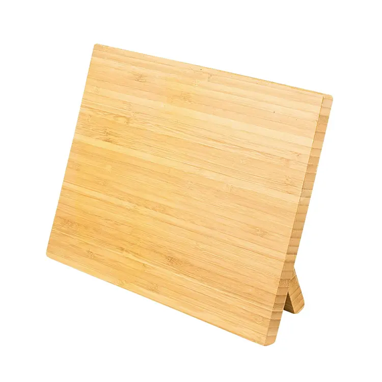 Ceppo portacoltelli magnetico potenziato in legno di bambù ecologico blocco portacoltelli magnetico trasparente senza coltelli