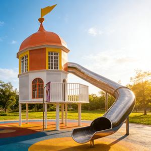 Scivolo a Tubo Premium per Interni, Scivolo Circolare Anti-Graffio per Bambini, per Aree Gioco nei Centri Commerciali - Product Image 1