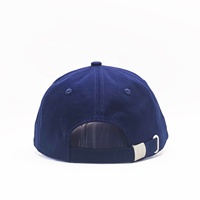 Gorra de Béisbol Azul Marino Suave de 6 Paneles para Hombre, Estilo Dad Hat, con Bordado Personalizado, Cinta Interior, Perfil Bajo y Hebilla Metálica Grabada
