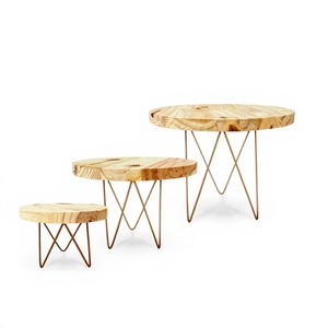 Eco friendly Minimalistic wood Round Wood <b>Cake</b> <b>Stand</b> Handmade Pedestal Dessert Display for Wedding Birthday Party Home Hotel - Product Image 1