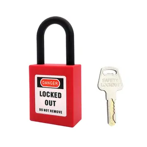 QVAND 38mm güvenlik anahtarlı padlock asma kilit kırmızı kilit dışarı etiketi dışarı çin loto cihazları osha tagout yalıtım