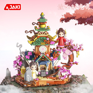 Jouets éducatifs pour enfants Light Fox Demon Little Hongniang Yuguang Pavilion, blocs de construction à assembler soi-même - Product Image 2