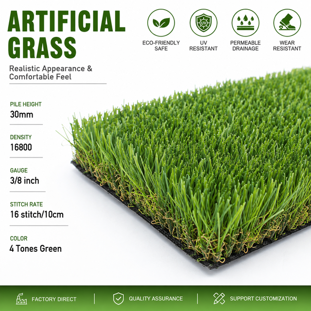 High Density Durable20mm 30mm 40mm Eco-Friendly Soft Easy Installation PP Artificial Grass Turf Indoor Outdoor Backyard Garden