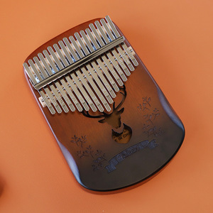 Décoration d'intérieur, mini kalimba en bois massif à 17 touches avec emballage cadeau en carton pour un cadeau d'anniversaire - Product Image 2