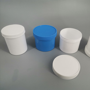 Hot Cheap recycled cosmetic Refillable Cosmetic Packaging white blue Face Cream Jar Plastic Cream Container plastic sealable jar