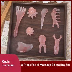 Outils de soins de santé portables économiques : Ensemble de brosses de massage Gua Sha pour le visage et les muscles, brosse pour les méridiens et peigne de massage tête d'octopus - Product Image 3