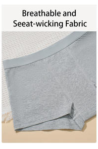 Женские трусы-боксеры с завышенной талией для критических дней, удобное хлопковое менструальное белье большого размера, впитывающие, непромокаемые трусы для критических дней - Product Image 4