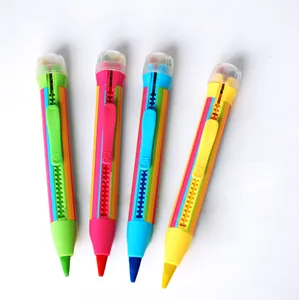 School 4 Kleuren Multi Twist Up Clear Kleurpotloden Wax Custom Crayon Set