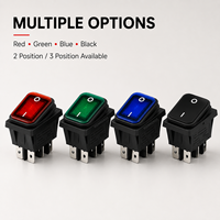 Interrupteur à bascule LED étanche IP65 KCD4 12V 24V 220V 4 broches 6 broches marche/arrêt éclairé pour voiture, bateau, équipement marin, camping-car