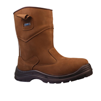 Bottes de chantier unisexes S3 imperméables et confortables, anti-perforation, à embout d'acier, montantes - Tige en daim, semelle en acier pour usage industriel