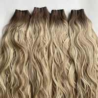 Extensions de cheveux Genius Weft Double Drawn bouclées et ondulées à trame invisible, vente en gros sans droits de douane