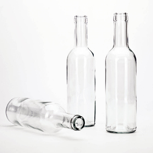Botella de Vino Vacía de 750 ml, Vidrio Transparente Color Ámbar, Estilo Burdeos, Venta al por Mayor, para Champán, Vino Tinto - Product Image 2
