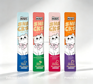 Snacks Líquidos Sin Granos para Gatos, Palitos con Múltiples Sabores (Atún, Salmón, Pollo, Res), Golosinas Húmedas, Suplemento Alimenticio Diario para Gatitos - Product Image 4