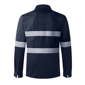 Cotone costruzione Mining uniforme manica lunga abbigliamento da lavoro Logo personalizzato abbigliamento di sicurezza riflettente Hi Vis da uomo FR lavoro Plus Size - Product Image 2
