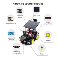 Tscinbuny ESP32 Smart Robot DIY Electronics STEM Kit educativo para Arduino Programación Solar Tracker Robot Kit