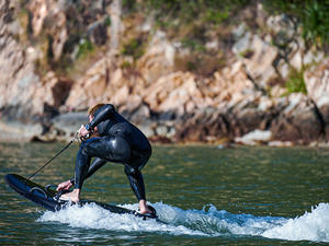 Planche à pagaie à <span class=keywords><strong>moteur</strong></span> Havospark H5Pro-JF08 haute puissance à essence en fibre de carbone pour la navigation en mer et sur la plage - Product Image 5