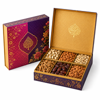 Op maat gemaakte luxe geschenkverpakking van hoogwaardig kunstpapier voor gedroogd fruit, noten, snoep, chocolade en evenementenverpakkingen