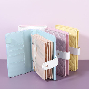 Portable A6 Leather Notebook Multifunctional Foldable <strong>Clutch</strong> Jewelry Storage Book with Earrings Travel Accessories Hardcover - Product Image 2