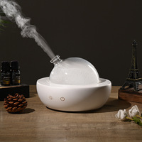 Diffuseur d'arôme en bois de bambou naturel de luxe humidificateur d'air diffuseur d'huile essentielle en verre purificateur d'air 7 couleurs lumière LED