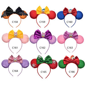 MMMA cartone animato orecchie fascia <span class=keywords><strong>3</strong></span>.<span class=keywords><strong>3</strong></span> "capelli fiocchi paillettes orecchio per le donne fai da te ragazze accessori per capelli - Product Image 2