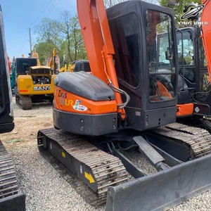 Excavatrice d'occasion HITACHI ZX55, marque japonaise, 5,5 tonnes, mini-excavatrice sur chenilles en caoutchouc, moteur Yanmar - Product Image 2