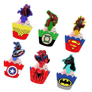 <span class=keywords><strong>Avenger</strong></span> fête décoration gâteau Surround décoration de gâteau décoration pour super-héros thème fête d'anniversaire fournitures - Product Image 1