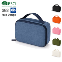 Sac isotherme portable personnalisé en polyester avec poignée de transport pour l'école, le travail, les pique-niques en plein air et les voyages