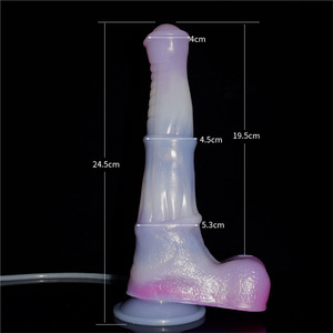 Bunter Pferde-Design Saugnapf-<span class=keywords><strong>Dildo</strong></span> Weicher Ejakulierender Wassersprüh-Analplug Weibliche Masturbation Vaginalreinigung Sexspielzeug für - Product Image 2
