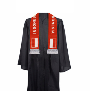 Bufanda con la Bandera de <span class=keywords><strong>INDONESIA</strong></span>, Productos Personalizados al por Mayor para Animar en Partidos de Fútbol, Bufanda con Borlas de la Bandera Nacional para Fanáticos - Product Image 5