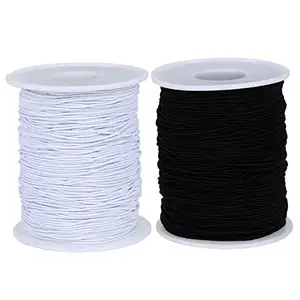 Bán Sỉ Dây Đàn Hồi Màu Đen 0.8Mm Dây Trang Sức Dây Đàn Hồi Polyester